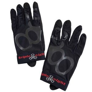 Triple Eight EXOSKIN GLOVES Size Medium Black Red